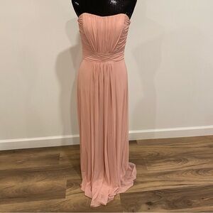 After Six Rose Strapless Chiffon Bridesmaid Dress Size 6